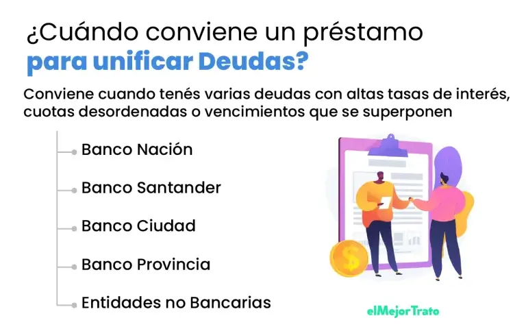 Los mejores Bancos que dan préstamos para cancelar deudas en Argentina