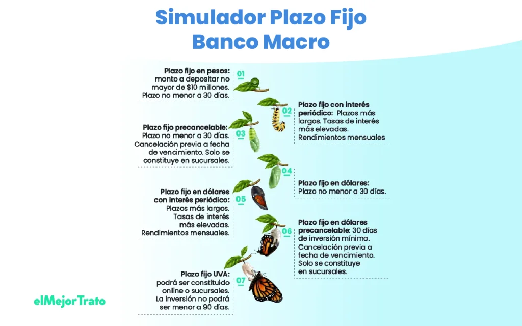 Simulador Plazo Fijo Banco Macro, uso, requisitos, tasas y más